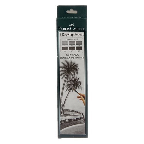 Faber-Castell Graded Drawing Pencil - Pack of 6 (Black)