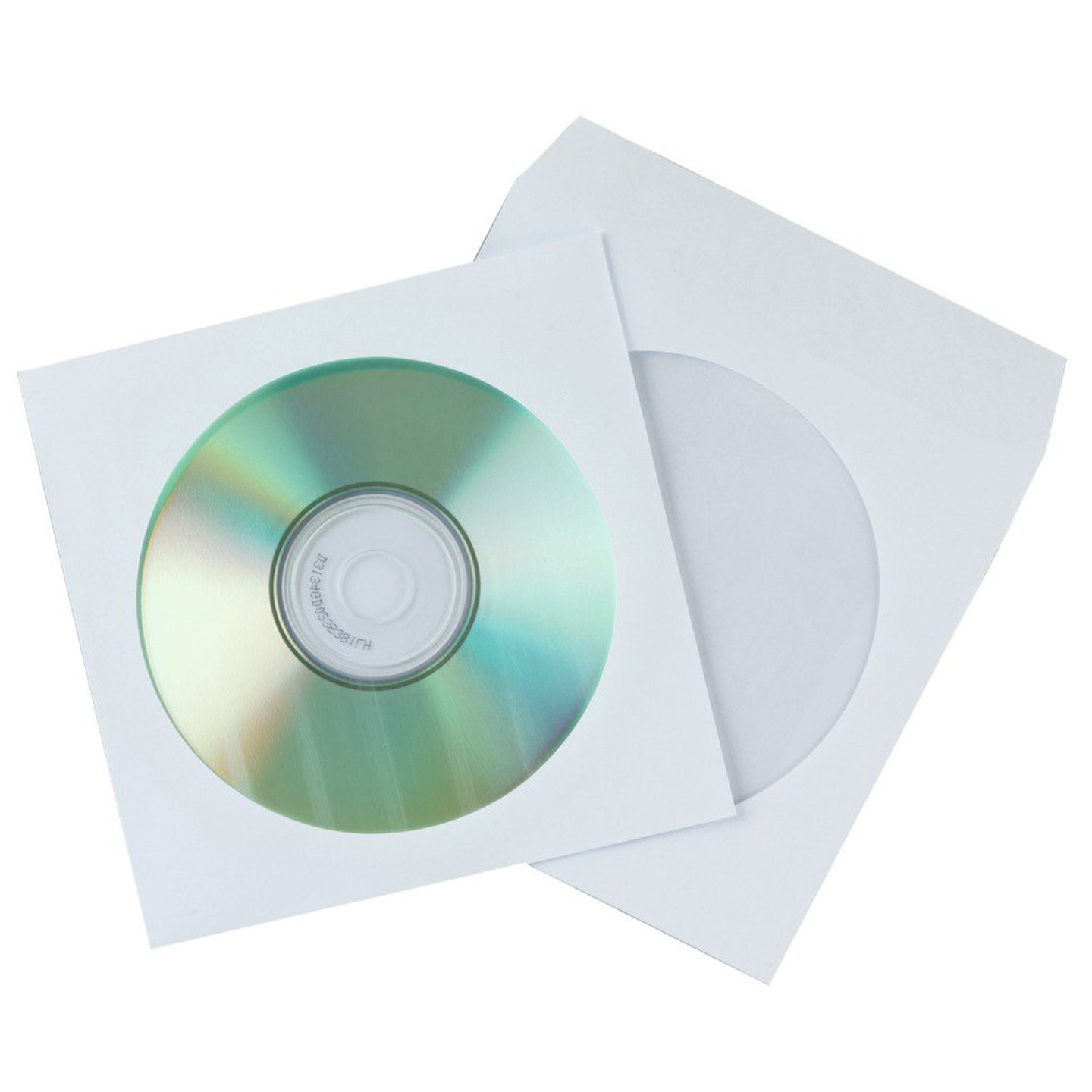  White Paper Window Envelope Sleeves for CD Storage