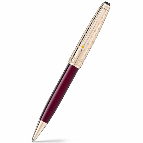 Montblanc Special Edition 12530 Le Petit Prince And The Planet Doué Classique Ballpoint Pen – Burgundy With Champagne Gold Trims