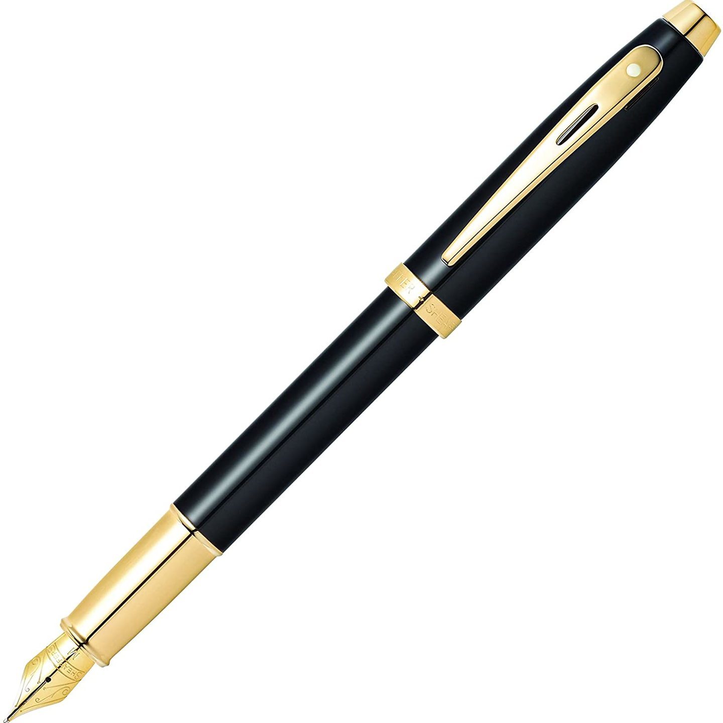 Sheaffer 100 Gloss Black Fountain Pen Medium 9322-0