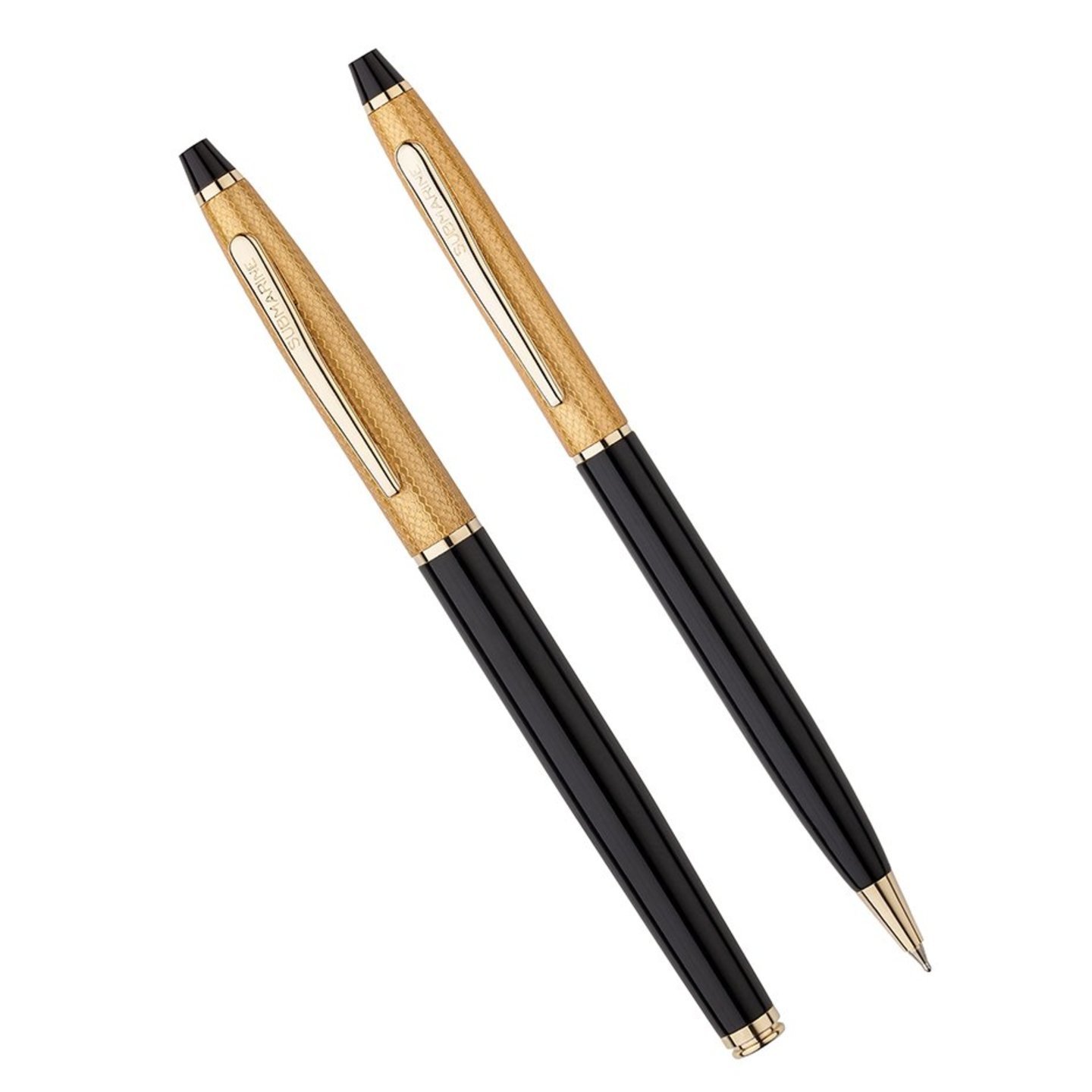 Submarine Criss Half Gold 2 Pen Set 1 Ball Point Pen & 1 Roller Pen - 2085