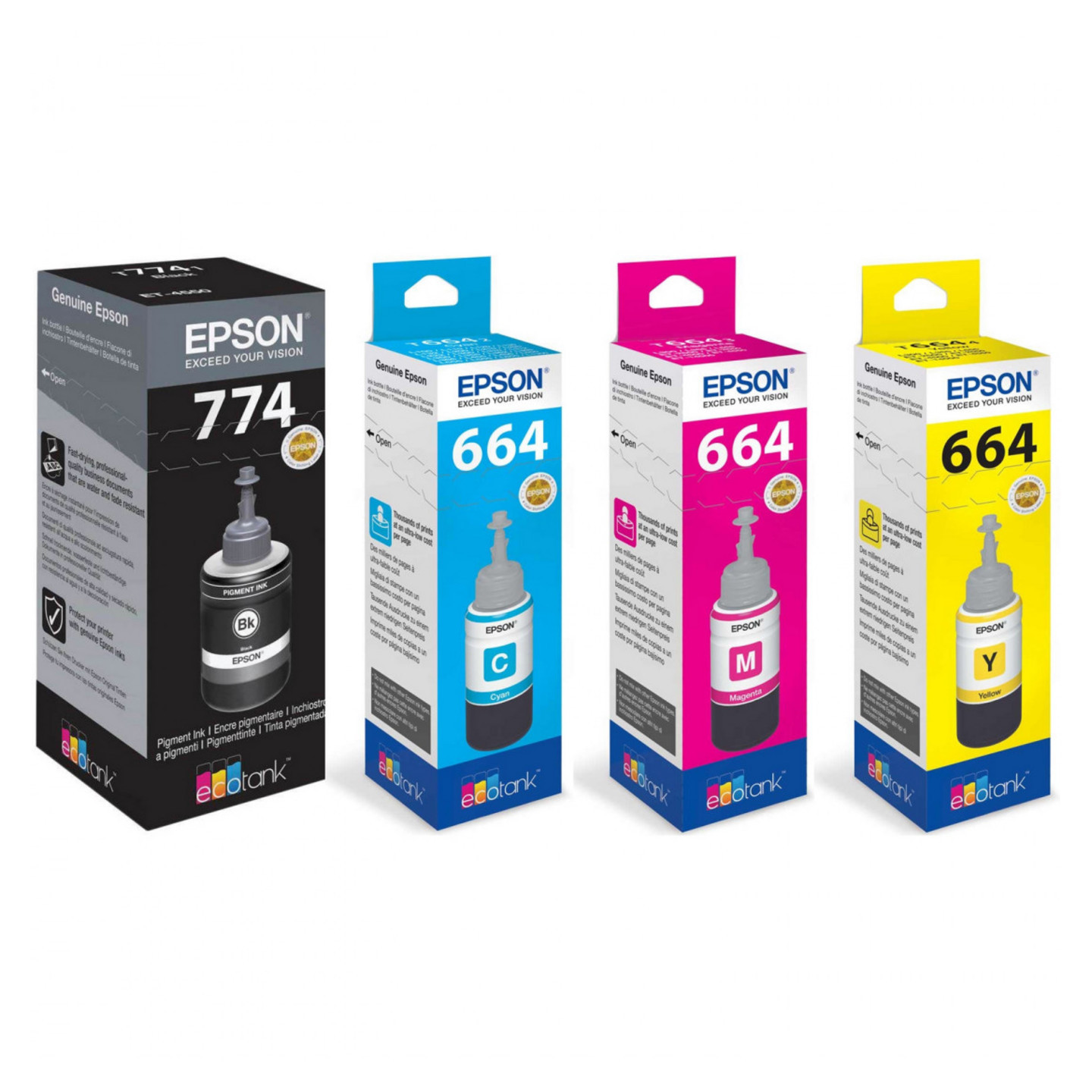 Epson 70Ml Ink Bottle Combo T7741T6642T6643T6644