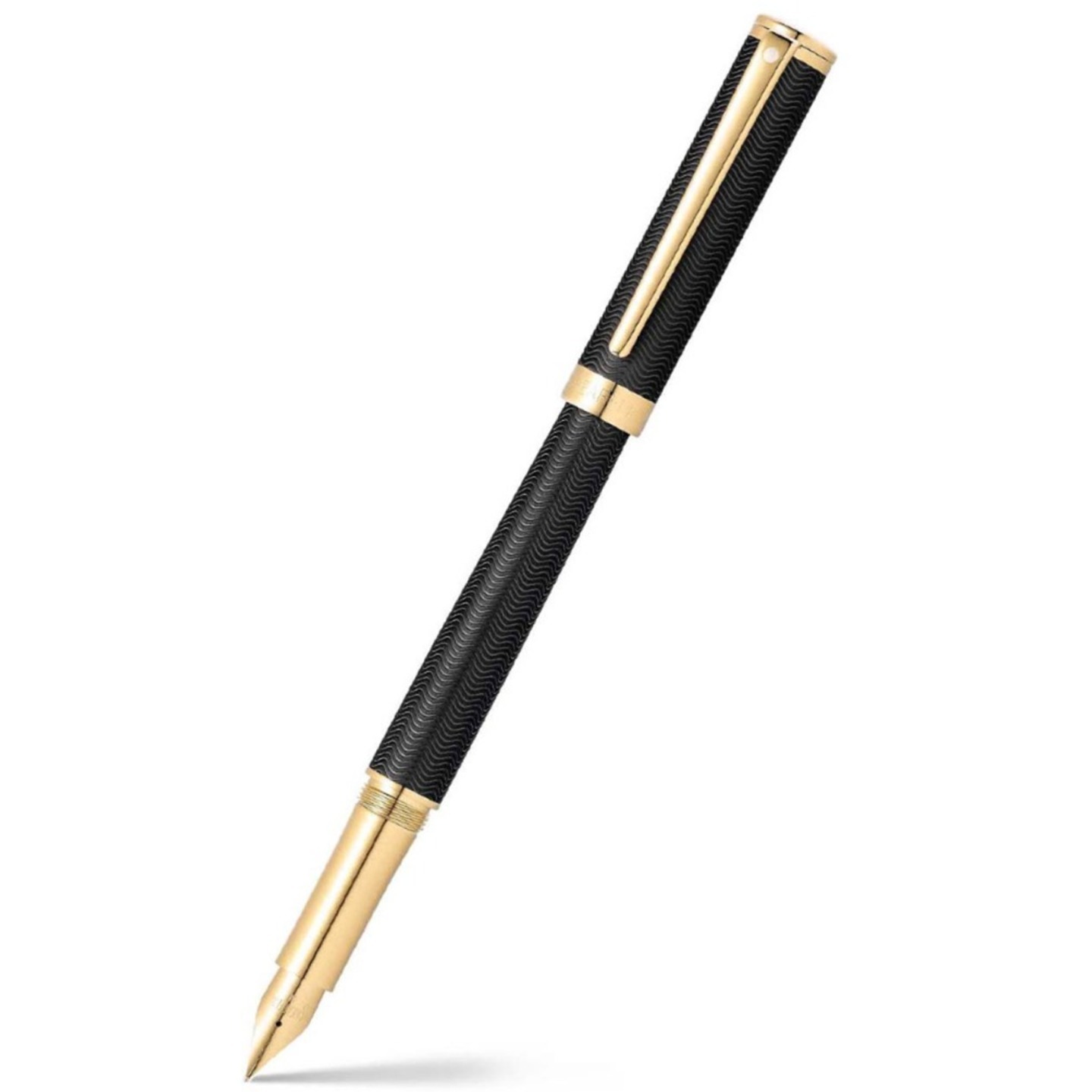 Sheaffer 9242 Intensity Fountain Pen – Engraved Matte Black With Gold Tone Trim