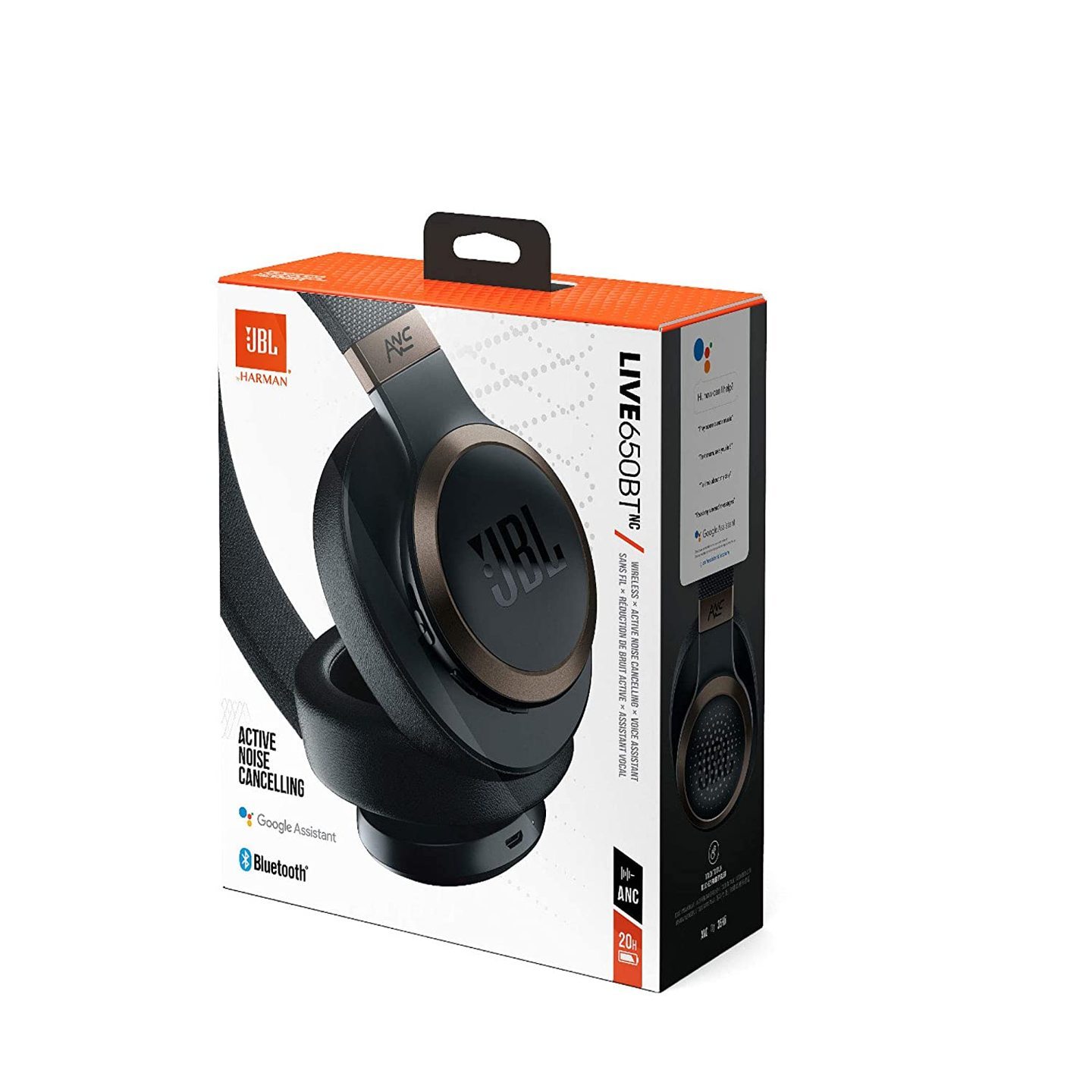 JBL Live 650BTNC Wireless Over-Ear Noise-Cancelling Headphones with Alexa (Black)