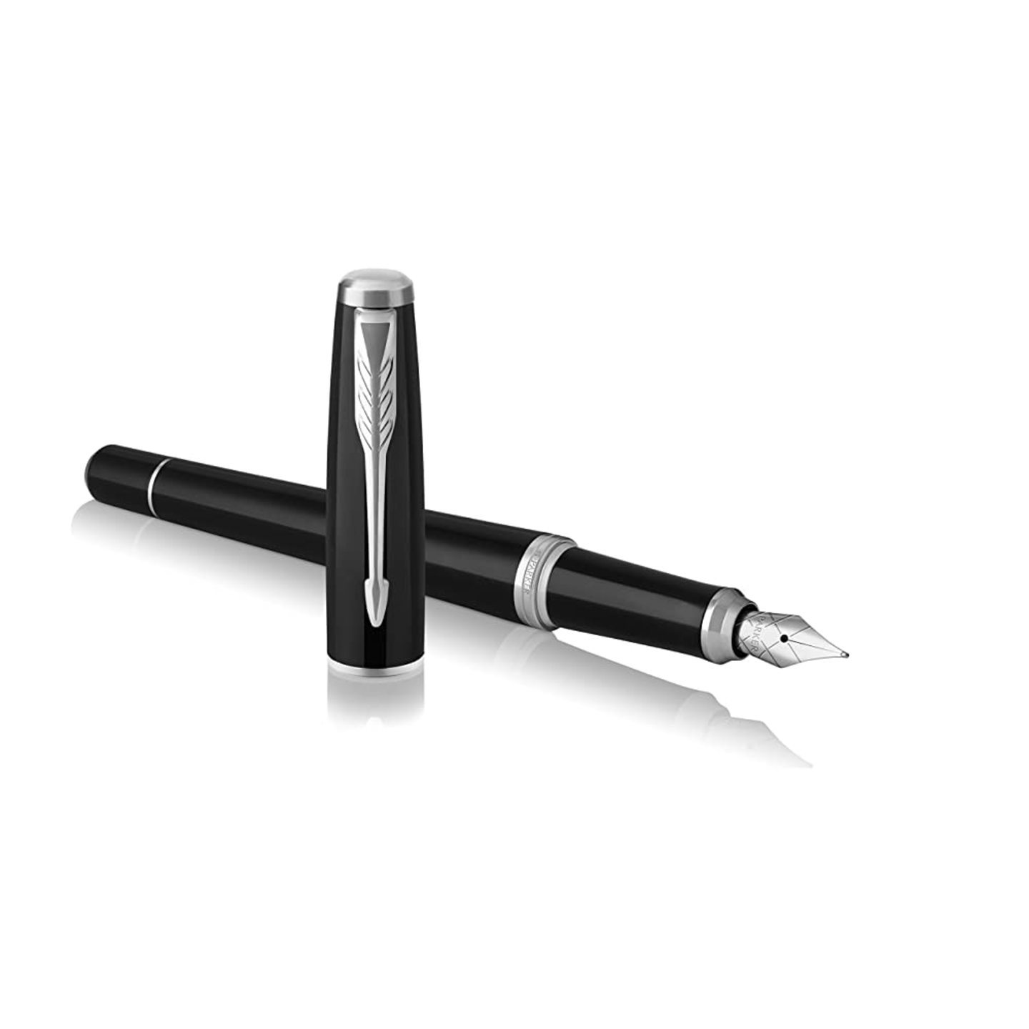 Parker Urban Fountain Pen, London Cab Black, Medium Nib With Blue Ink Refill (1931604),Black Cab