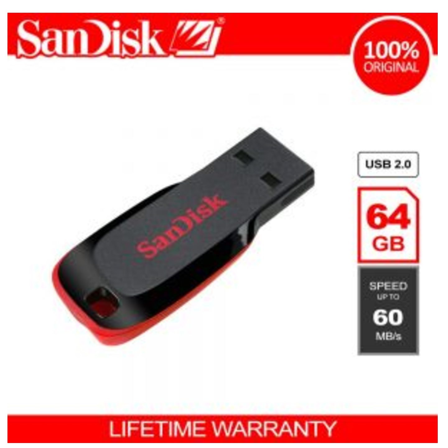 SanDisk 32GB Pen Drive, 2.0, Cruzer Blade, CZ50