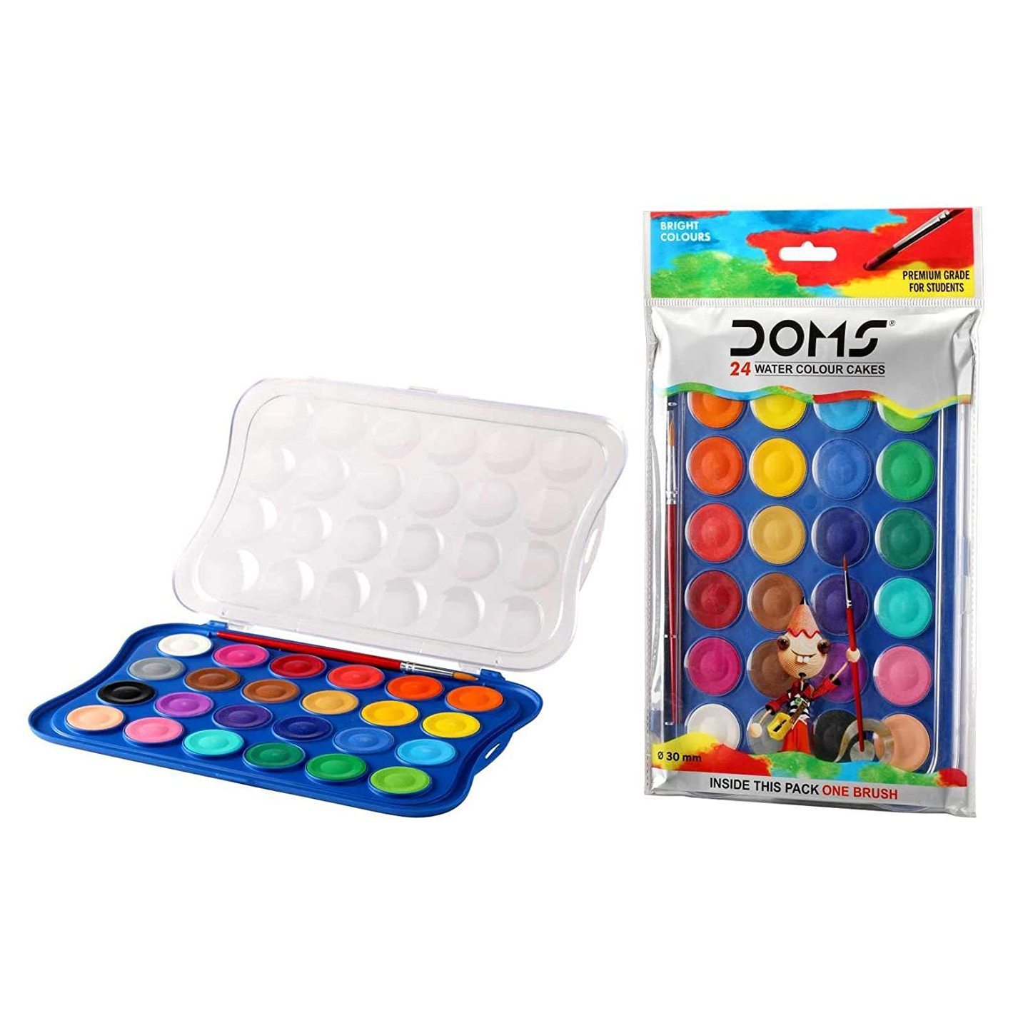 DOMS Water Color Cakes 12 Shades 30 mm