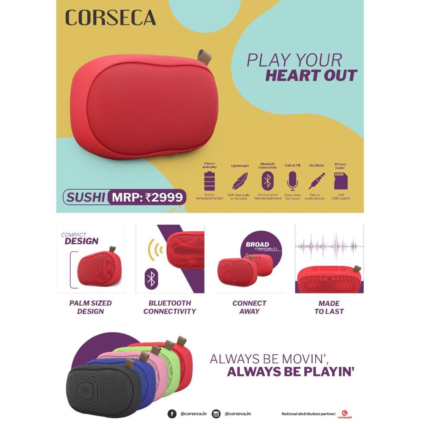 Corseca sushi 10 watt speaker