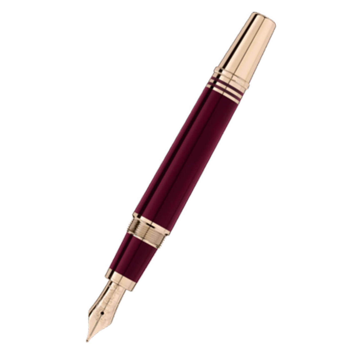 Montblanc John F Kennedy Medium Fountain Pen - Burgundy With Gold Trims