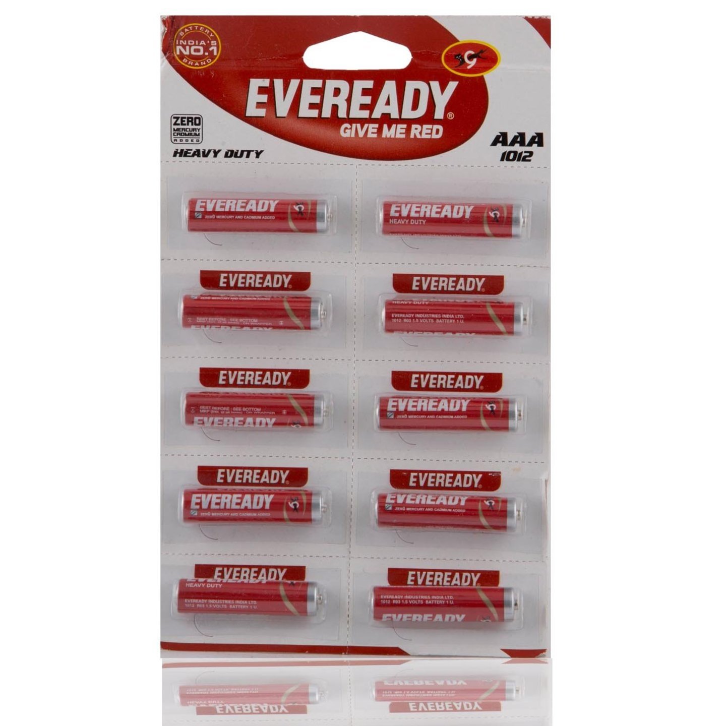 Eveready AAA Heavy Duty Batteries - 10 Pieces (Red)