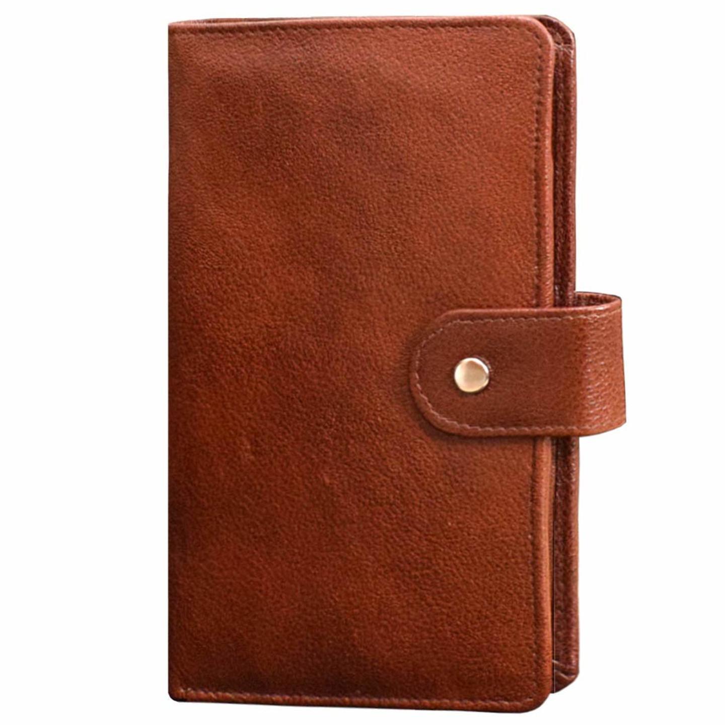 Leather Maroon Women Wallet||Passport Holder||Card Holder||Passport Cover with Button Closure