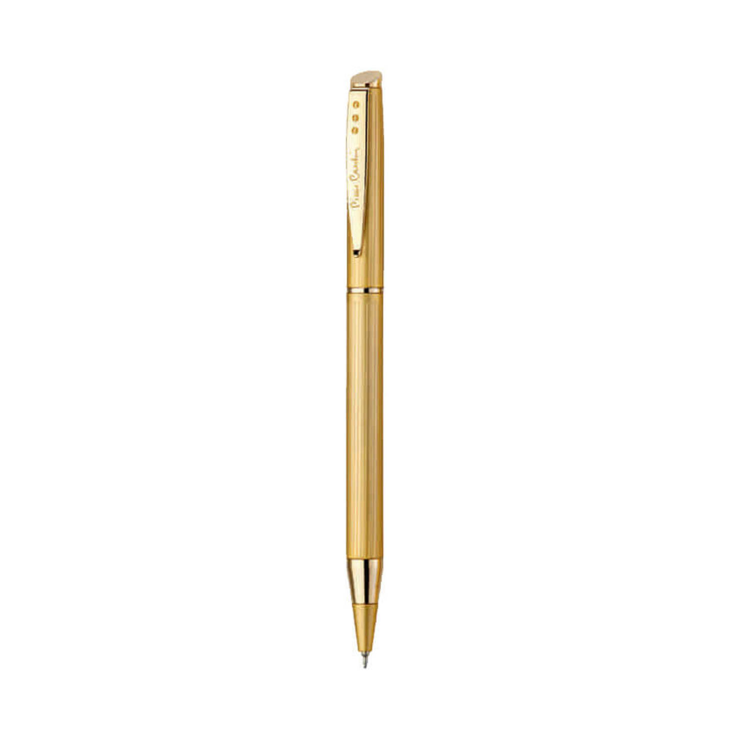 Pierre Cardin Beverly Hills Satin Gold Roller Pen, Blue Ink