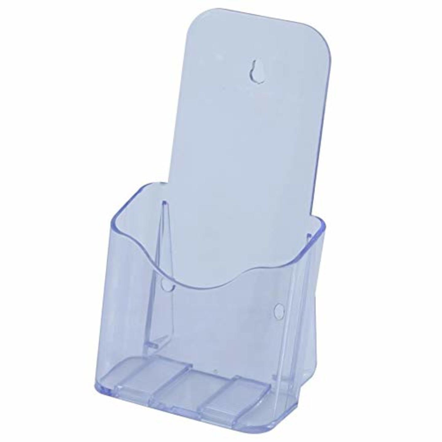 Kebica 1 Compartments Plastic 1/3 of A4 Size (4 x 9 inch) Trifold Brochure Holder Stand