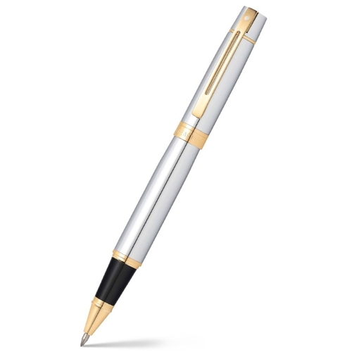 Sheaffer 9342 Gift 300 Rollerball Pen – Bright Chrome With Gold Tone Trim