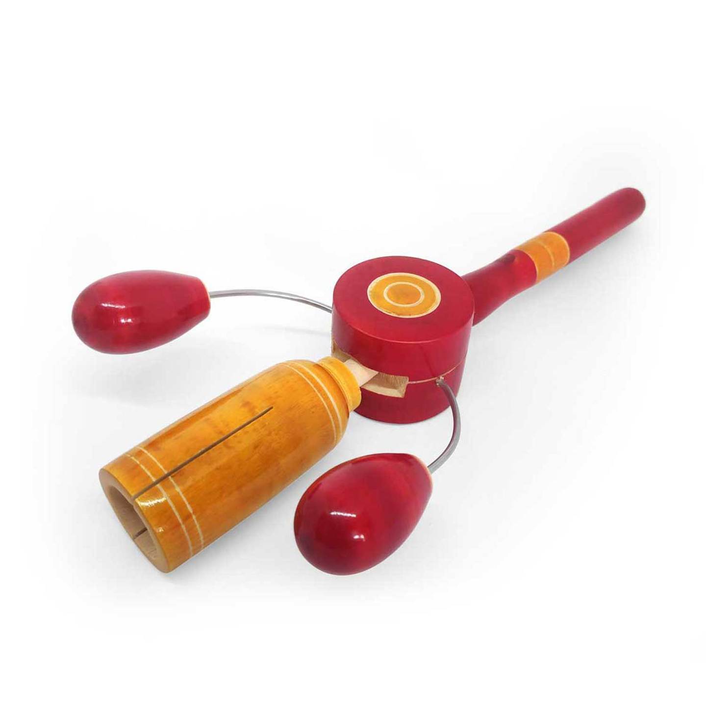Toys Handmade Non Toxic Wooden Maracas for KidsColorful Musical Instrument Rattle Toy for Baby and Kids 0-3 Years - Hold and Shake Toy