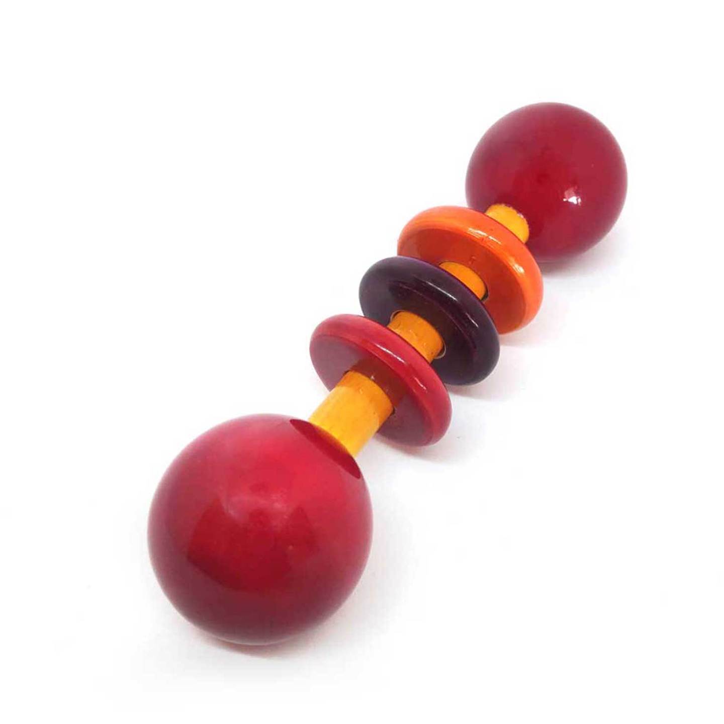 Toys Handmade Non Toxic Wooden Maracas for KidsColorful Musical Instrument Rattle Toy for Baby and Kids 0-3 Years - Hold and Shake Toy