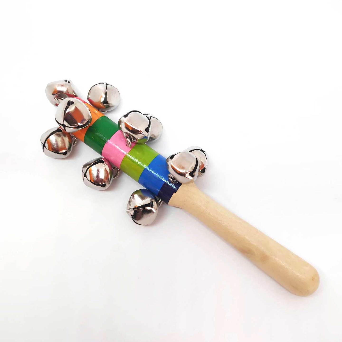 Toys Handmade Non Toxic Wooden Maracas for KidsColorful Musical Instrument Rattle Toy for Baby and Kids 0-3 Years - Hold and Shake Toy