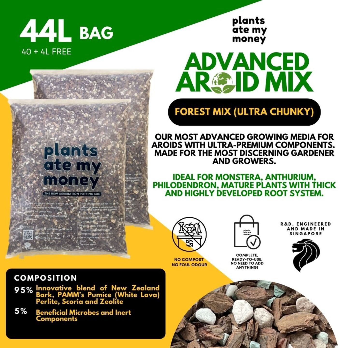 Forest Mix - Ultra Chunky [44L] Advanced Aroid Mix