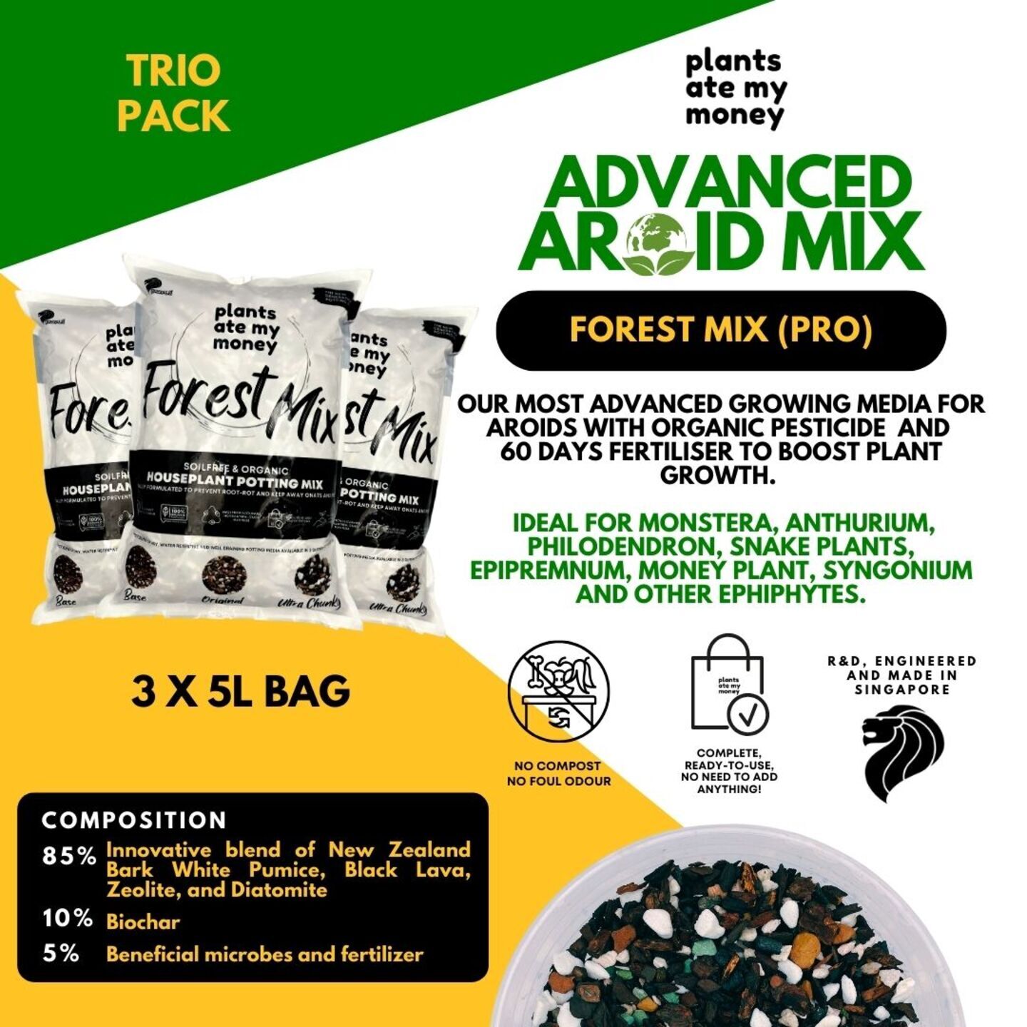 Forest Mix - PRO 3 X 5L Trio Pack Advanced Aroid Mix