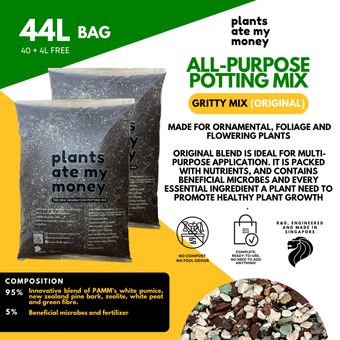 Gritty Mix - Original  44L Potting Mix