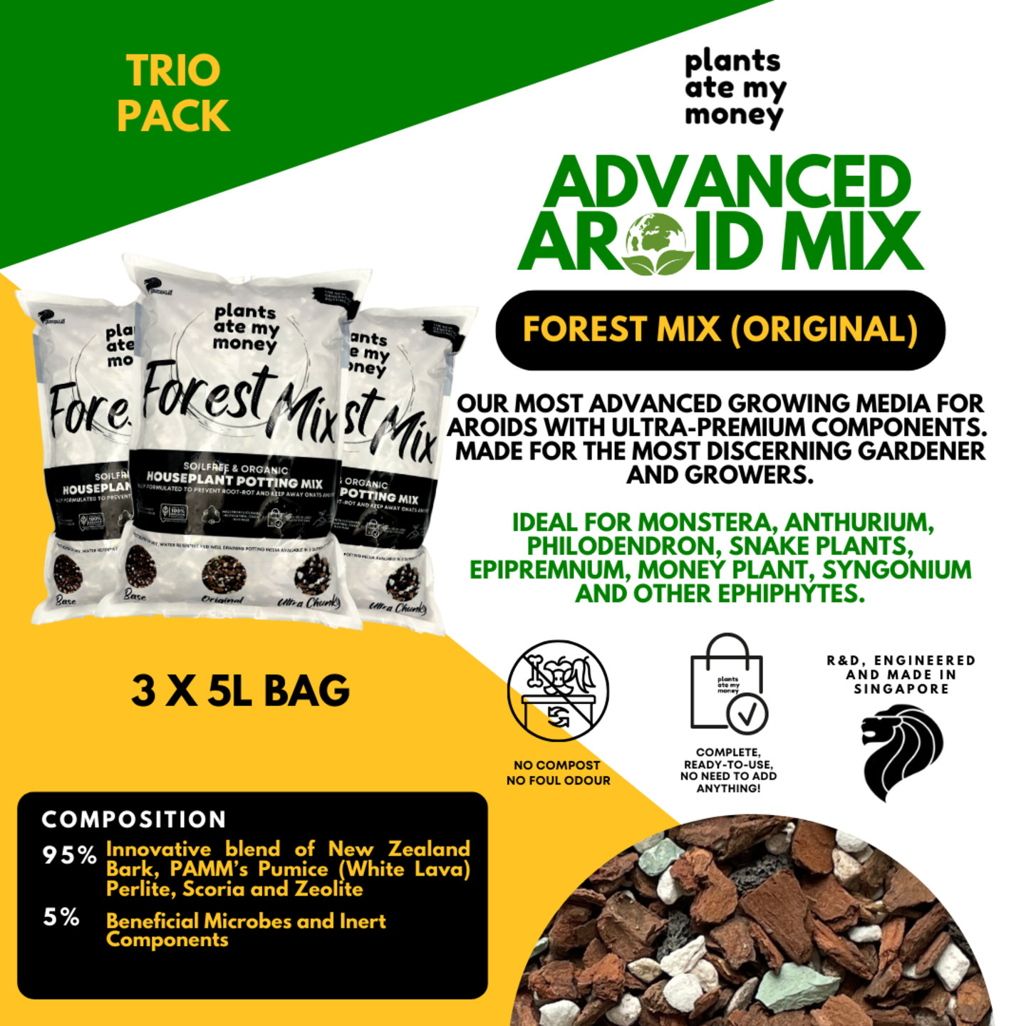 Forest Mix - Original 3 X 5L Trio Pack Advanced Aroid Mix