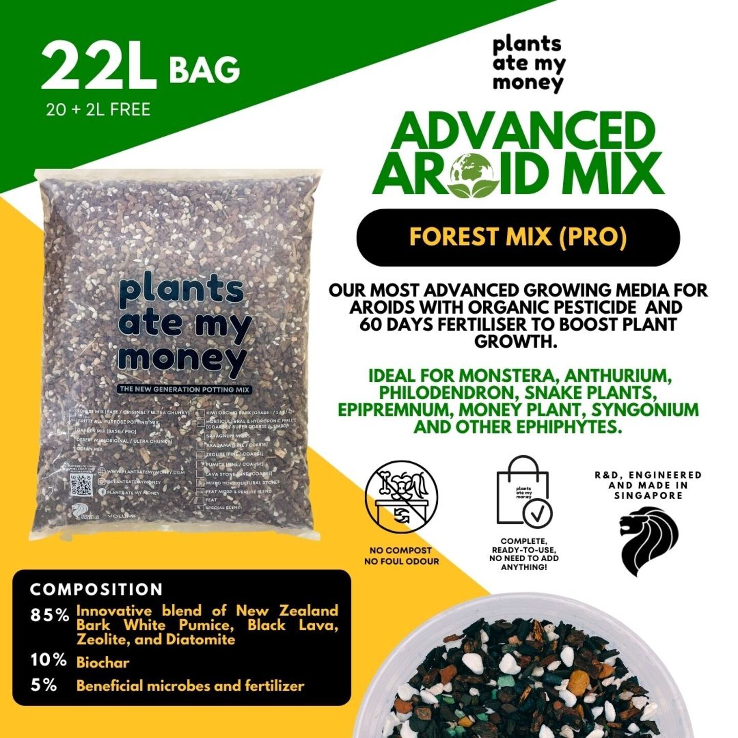 Forest Mix - PRO  22L Advanced Aroid Mix