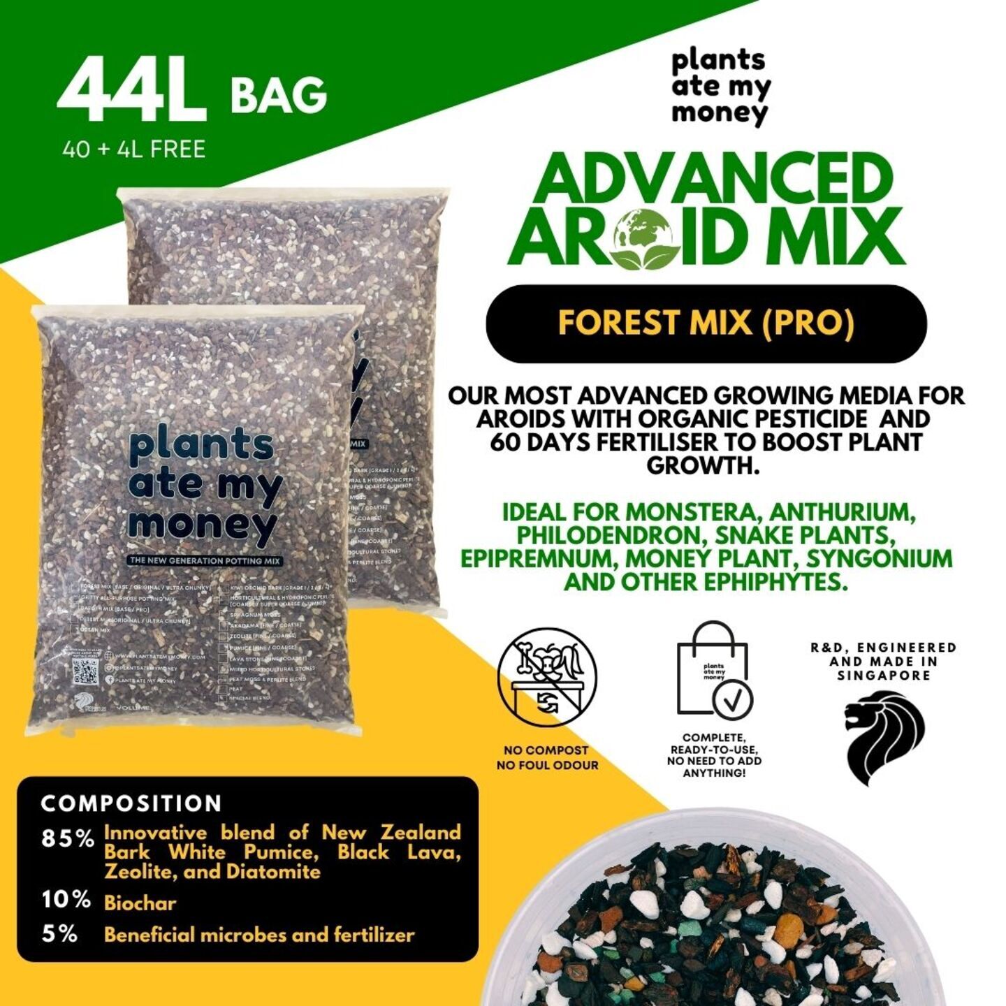Forest Mix - PRO  44L Aroid Mix