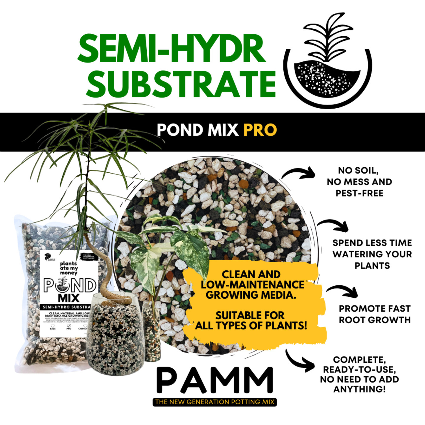 POND MIX PRO 2L  - Semi-Hydro Substrate