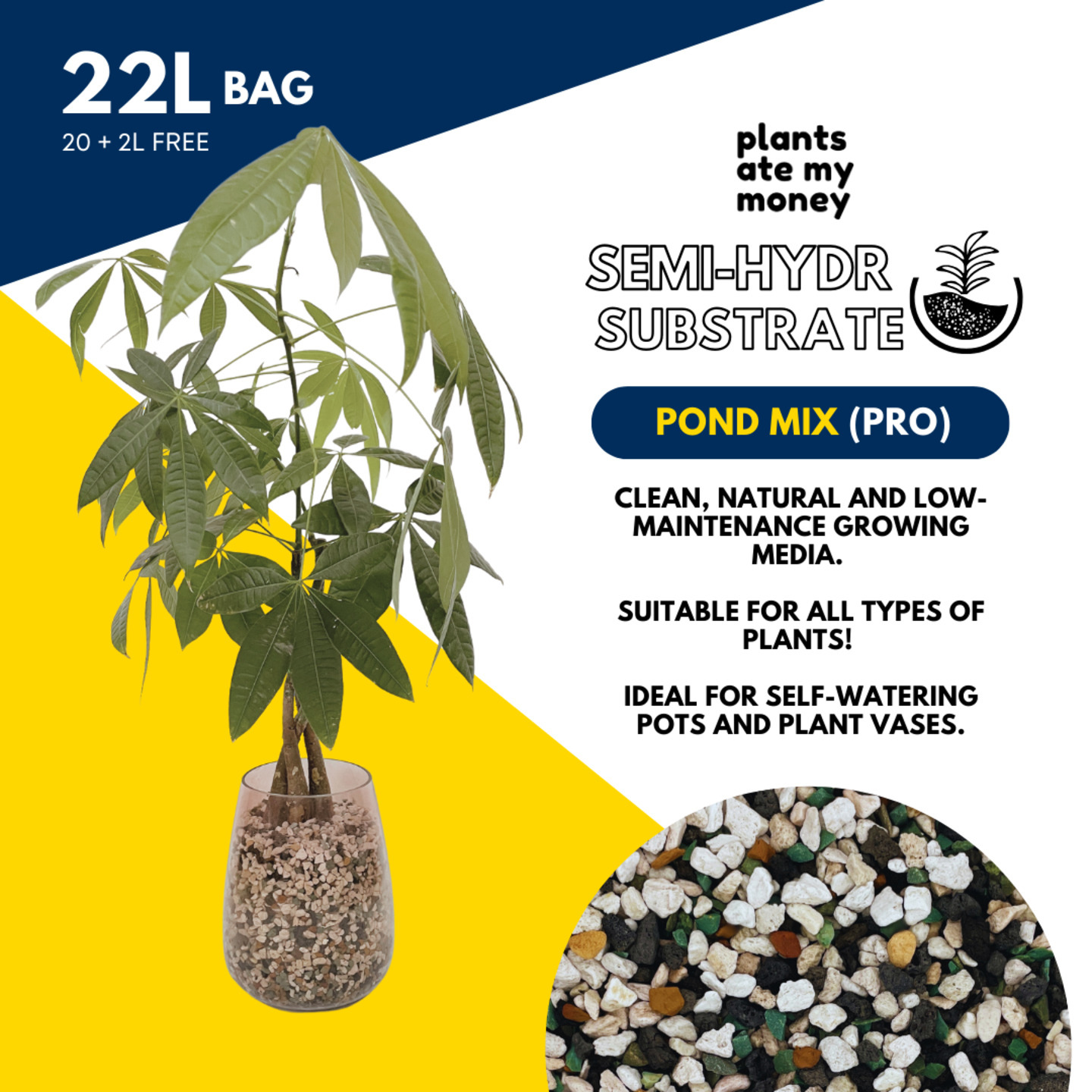 Pond Mix - Base, Pro or Chunky  22L - Semi-Hydroponic Substrate