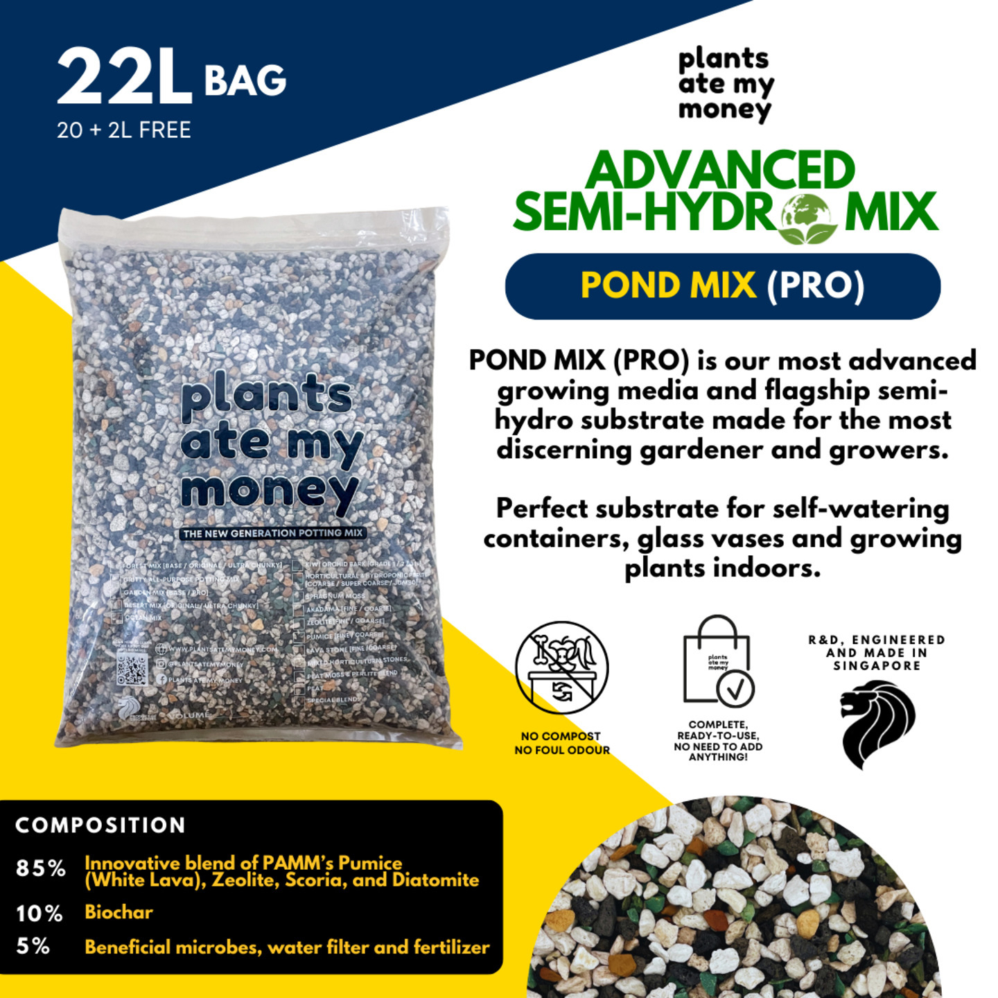 Pond Mix - Pro  22L - Advanced Semi-Hydro Mix