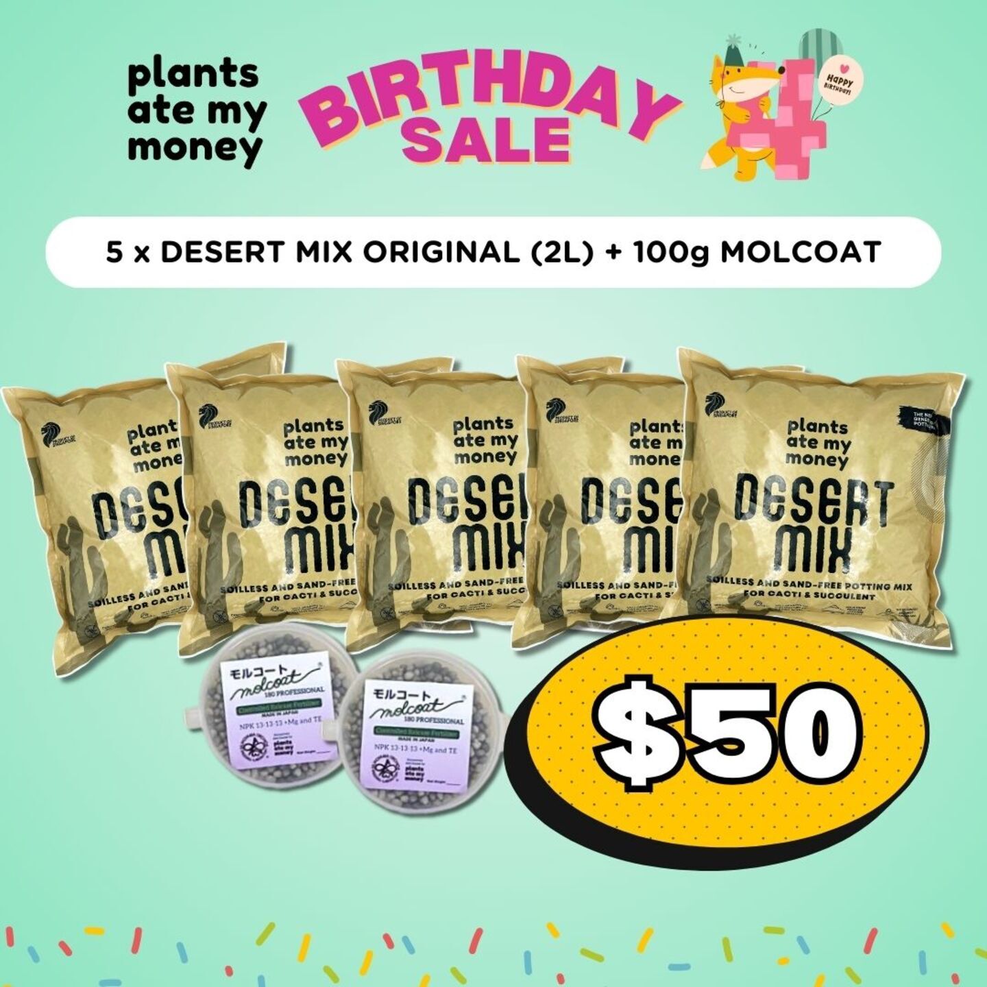 5 x DESERT MIX ORIGINAL 2L + 100g MOLCOAT