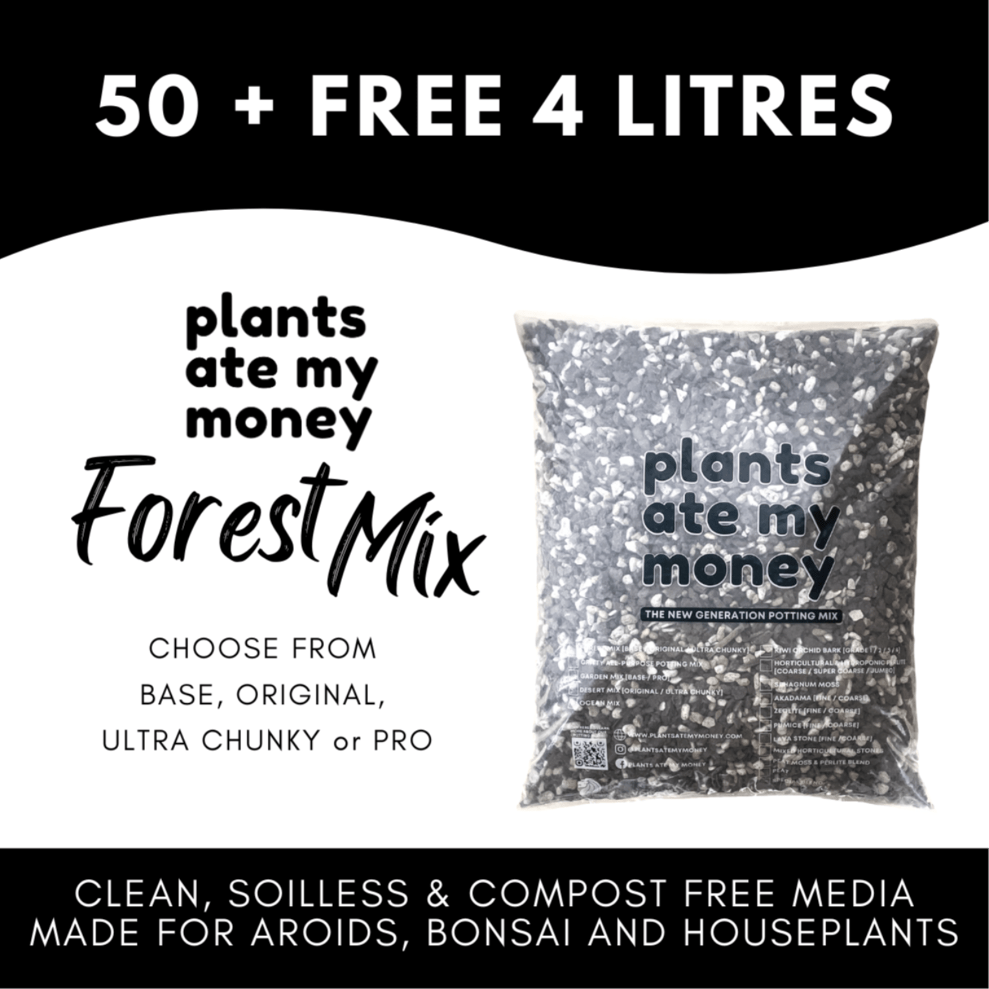 Big Bag Base Forest Mix  50L + 4L FREE