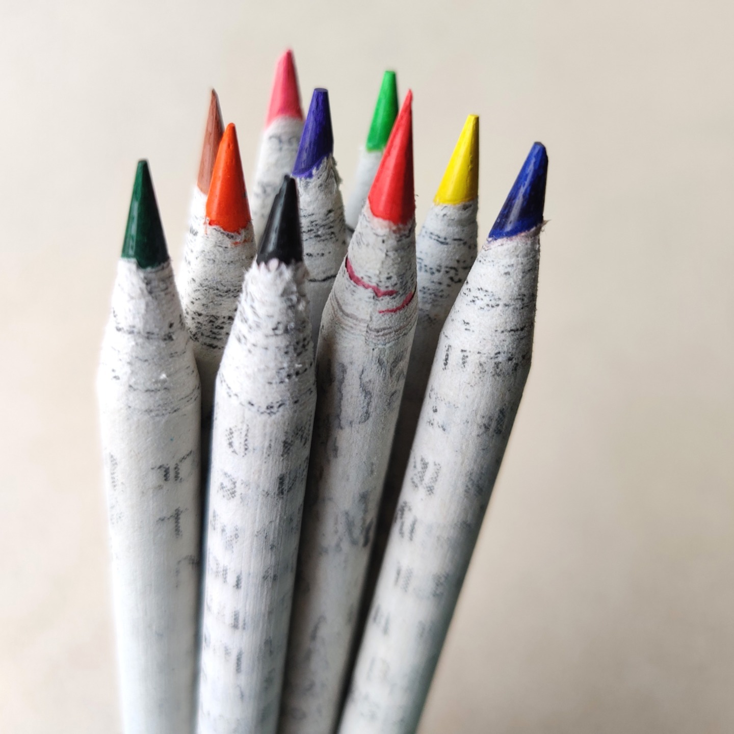 EGreen Colour Wax Paper Pencils