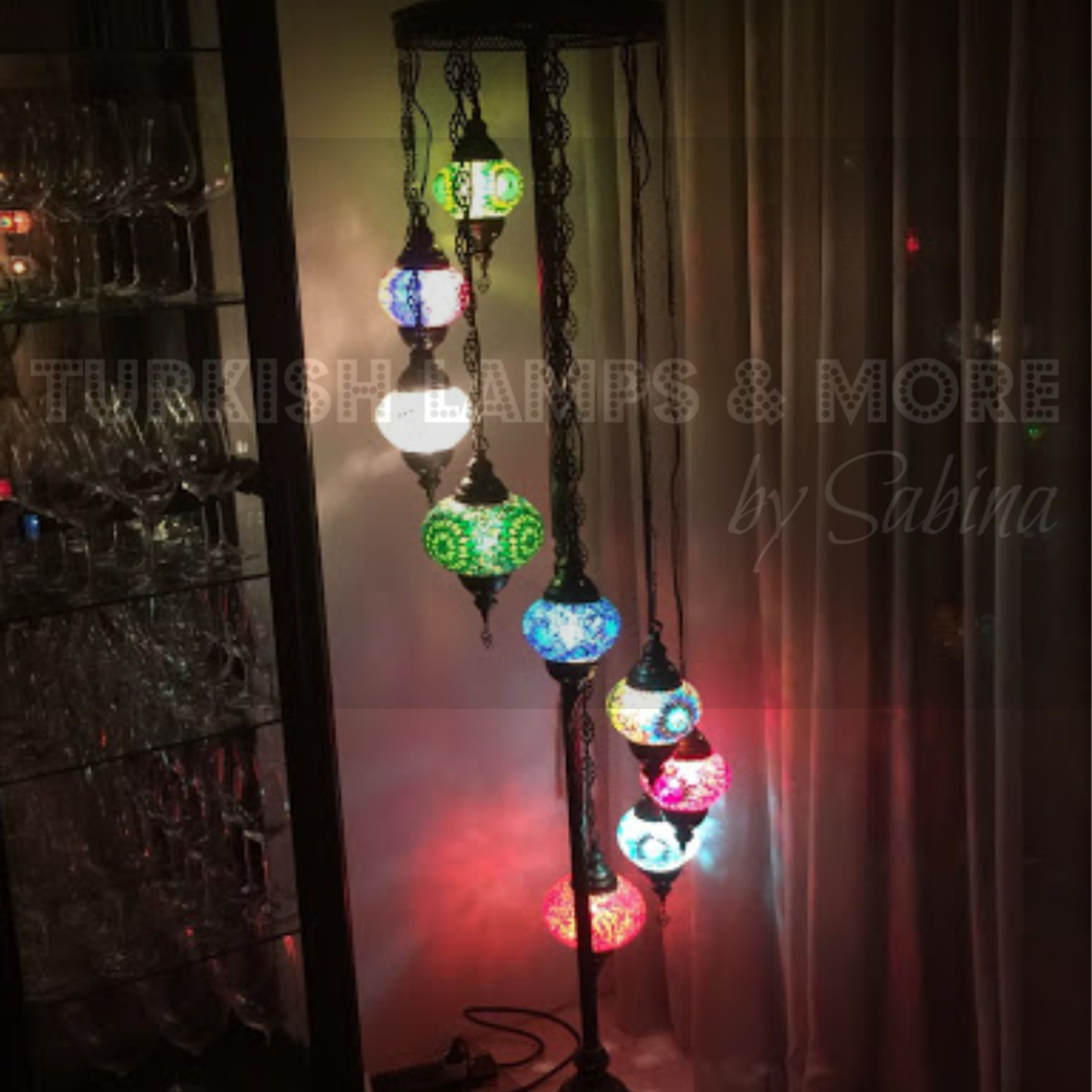 9 globe floor lamp