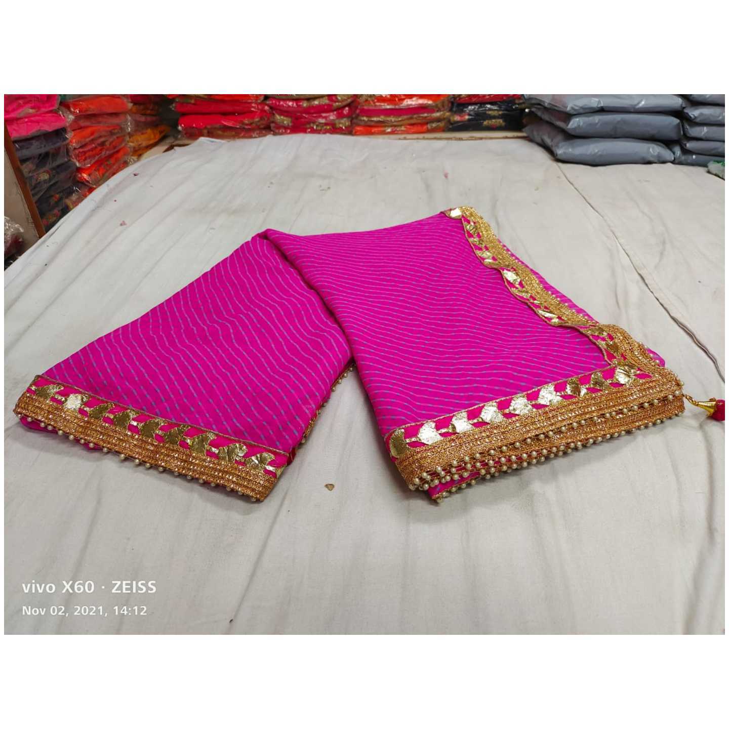 Traditional-Leheriya-Pink-Georgette-Saree