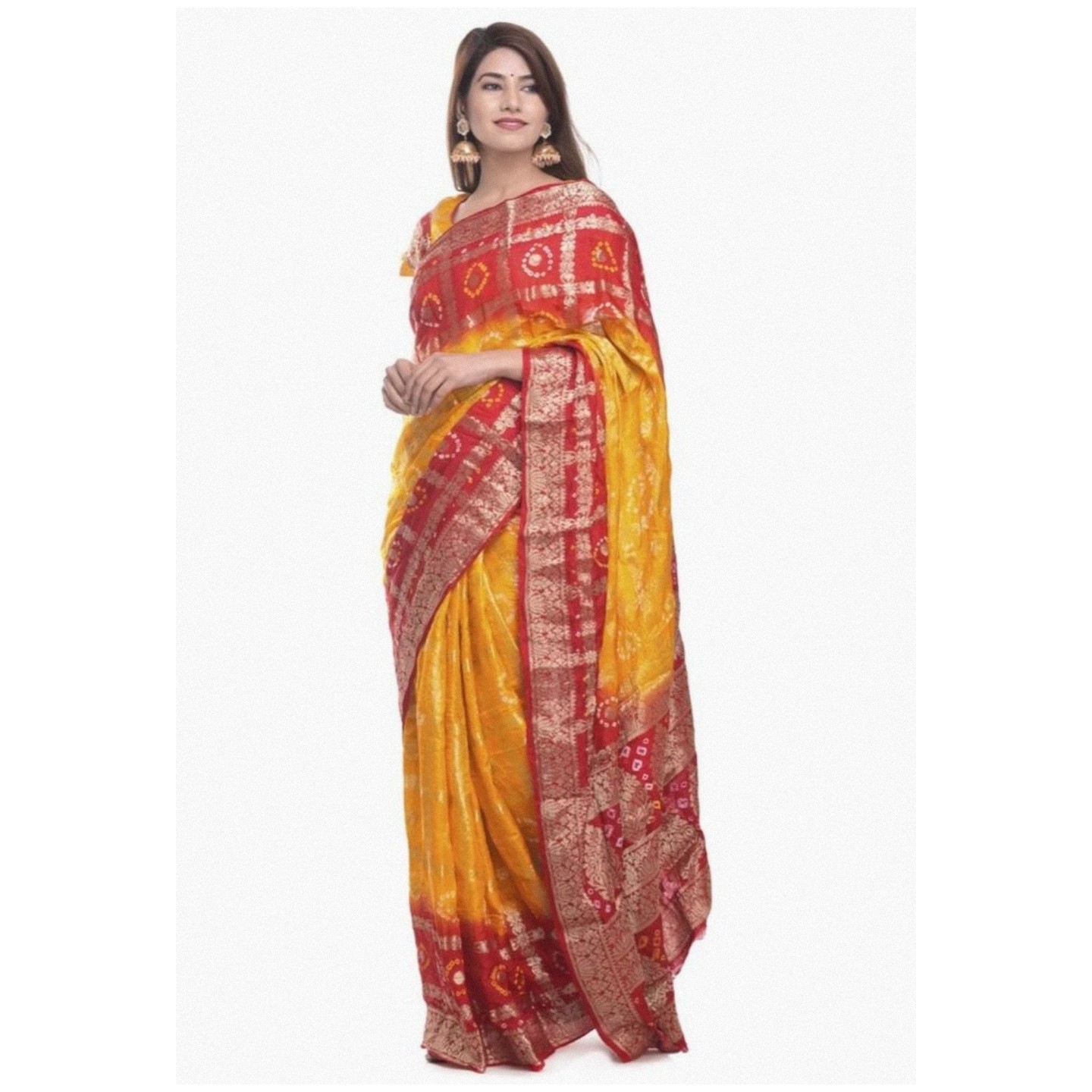 Gharchola-Art-Silk-Bandhani-Saree