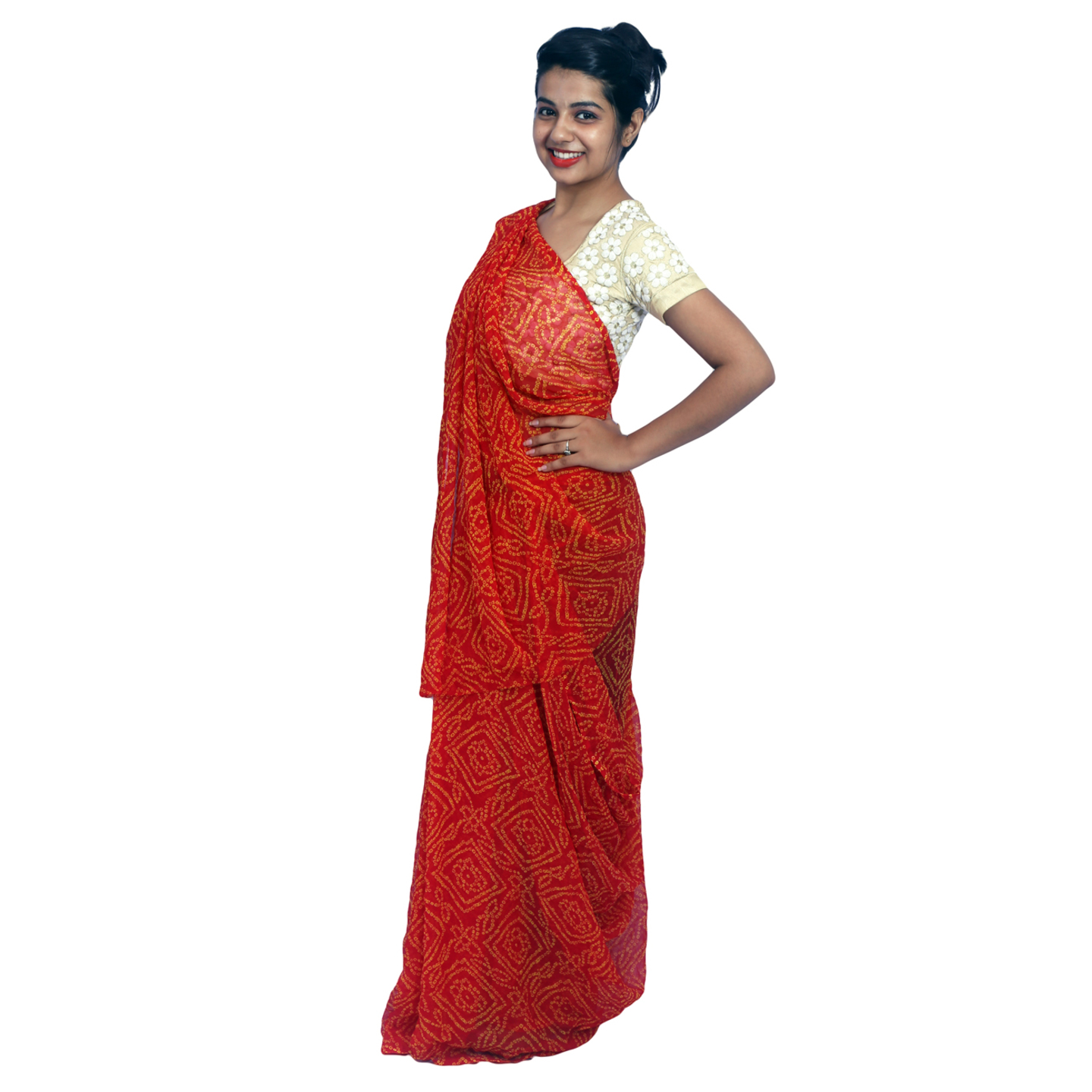 Rajasthani Traditional Bandhani Georgette Saree