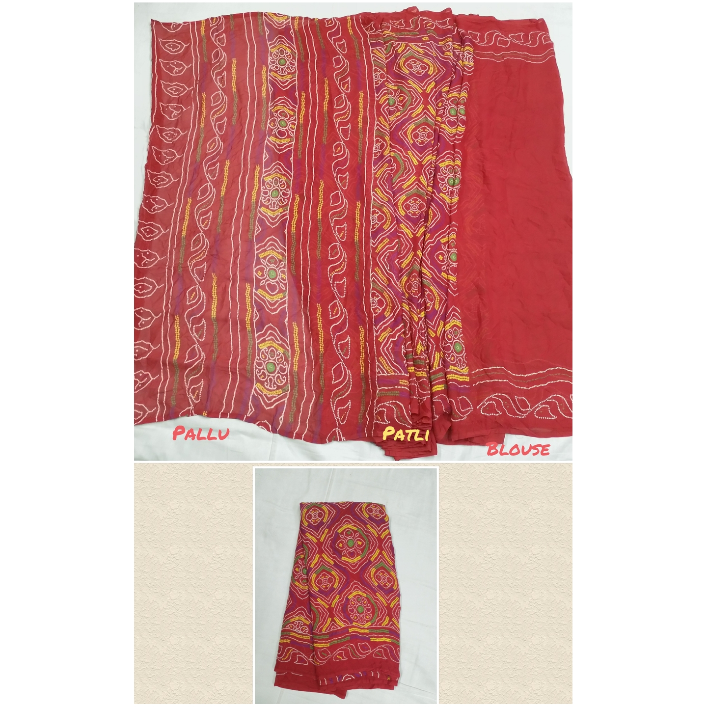 Rajasthani Traditional Moss Crepe Saree