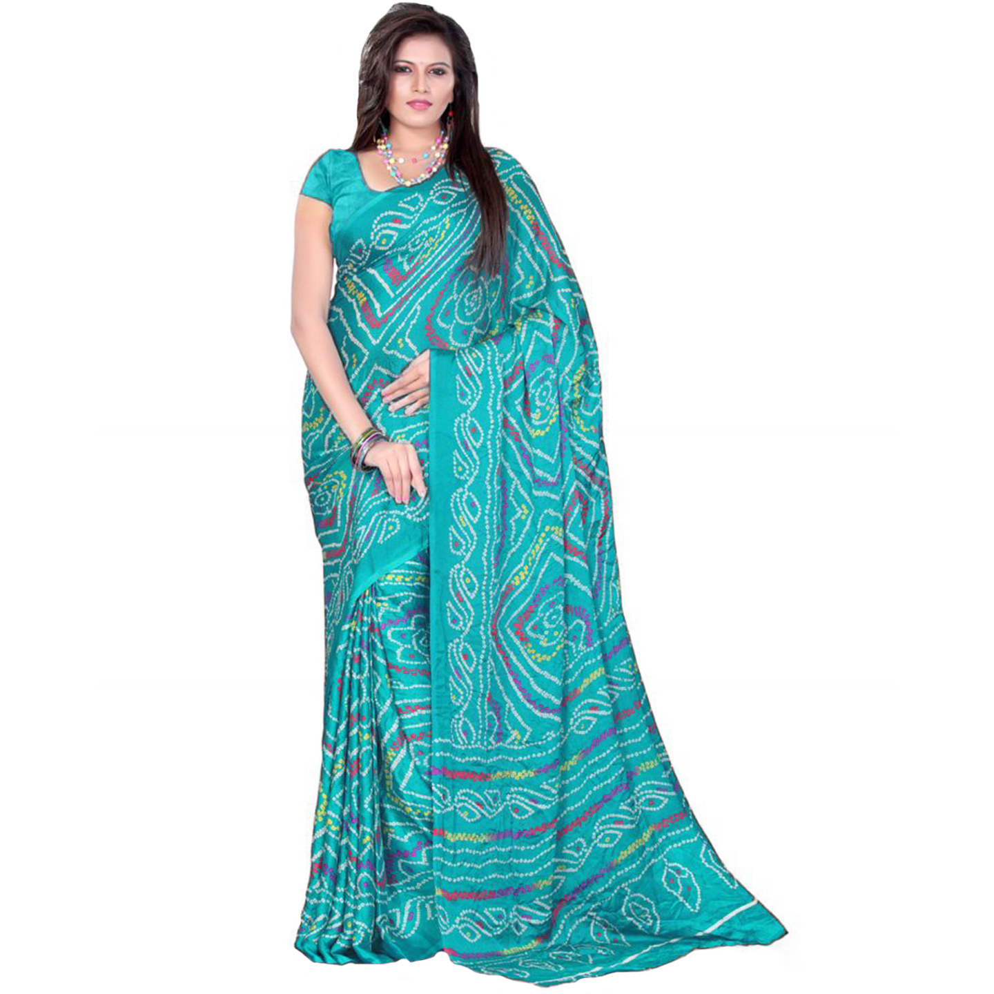 Rajasthani Traditional Moss Crepe Saree