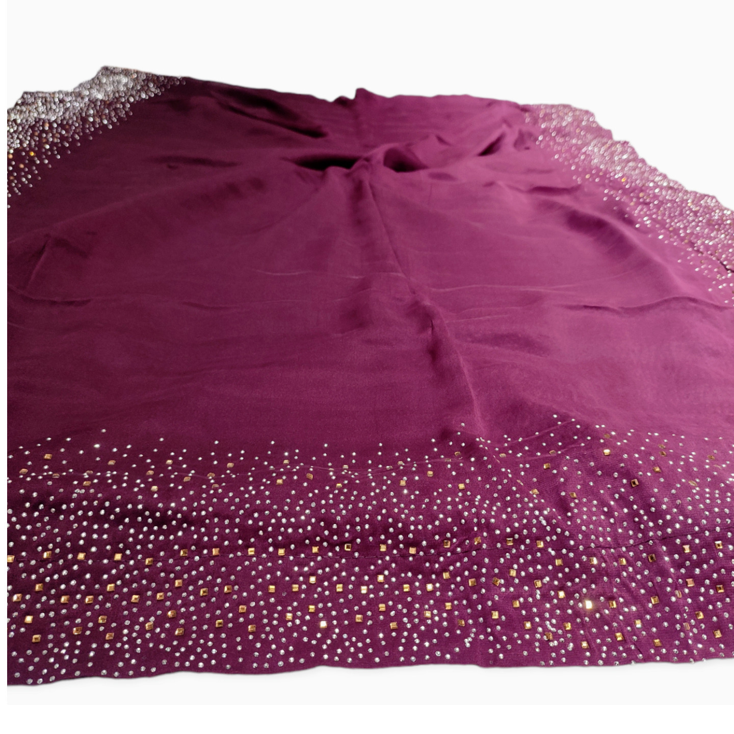 Silk Siroski Designer Saree - Exquisite Craftsmanship and Timeless Elegance