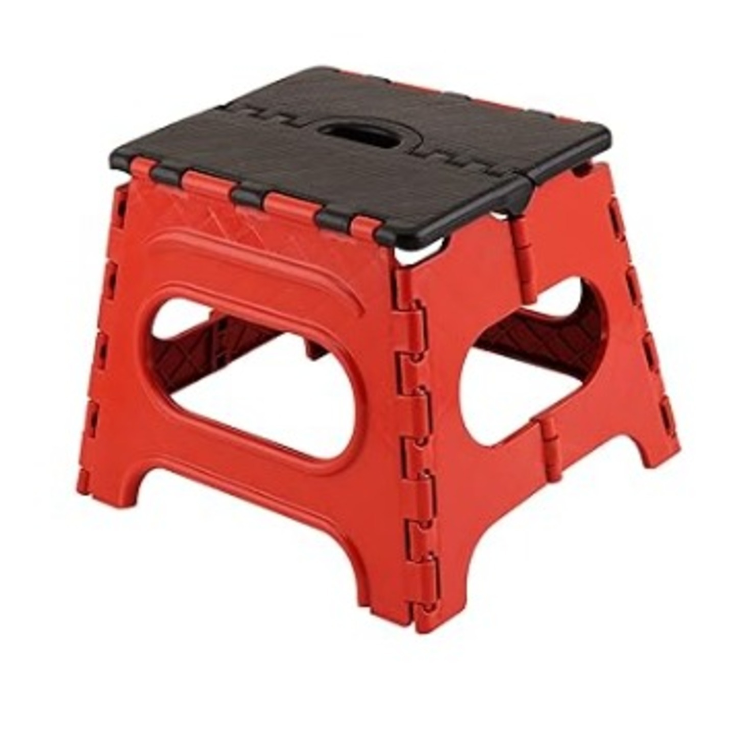 Red And Black 12 Inch Plastic Foldable Stool