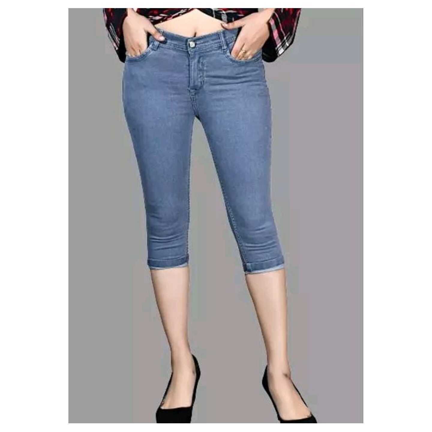 Casual Denim Capri for Women 