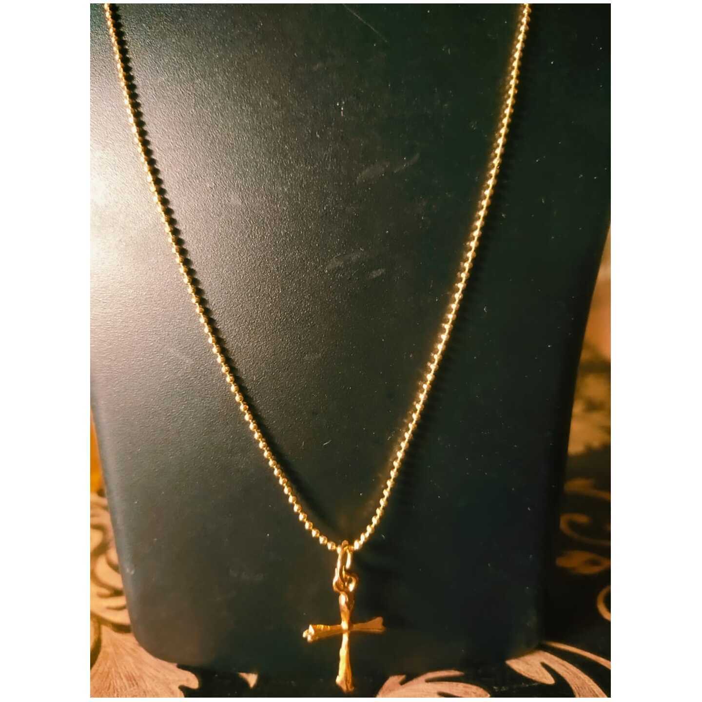 Cross Pendant with Ball Chain