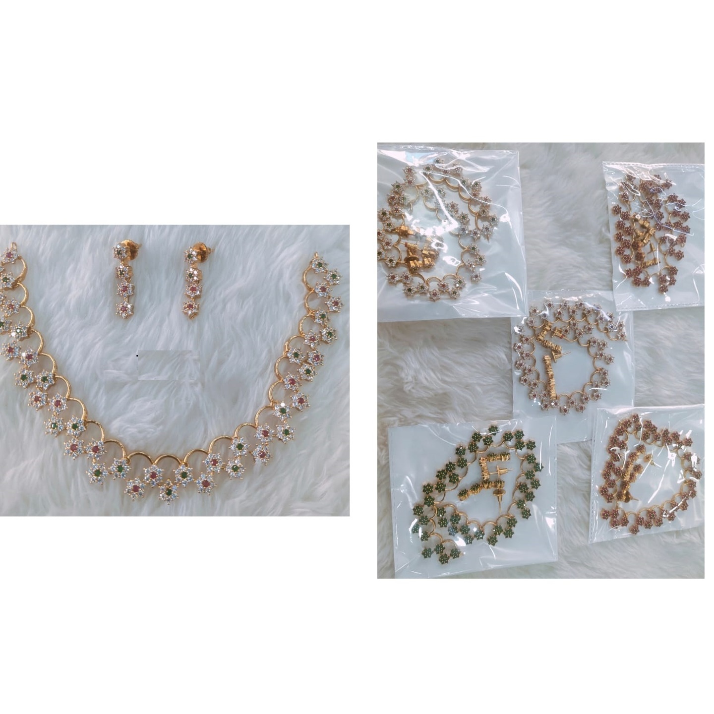 Impone Necklace with American Diamond