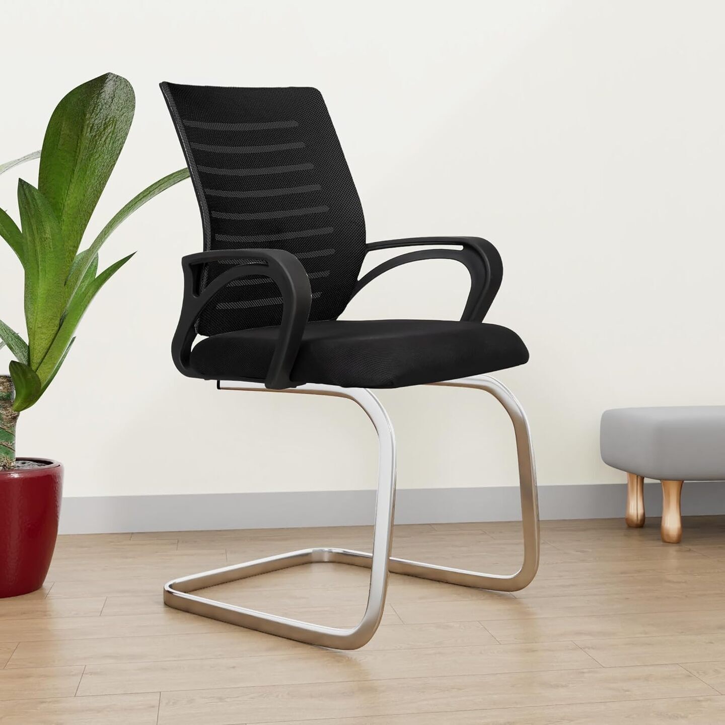 Elite Mesh Mid-Back Ergonomic Office Visitor Chair  Study Chair  Computer Chair  Work from Home Black