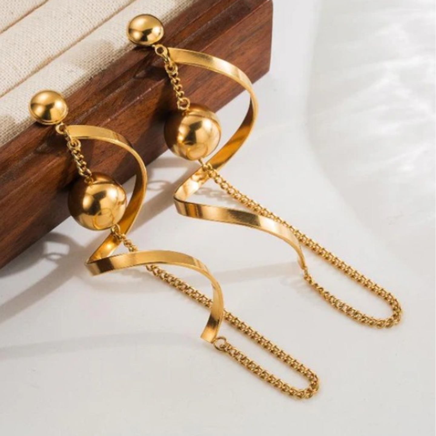 Ball and Chain Woman's Earring