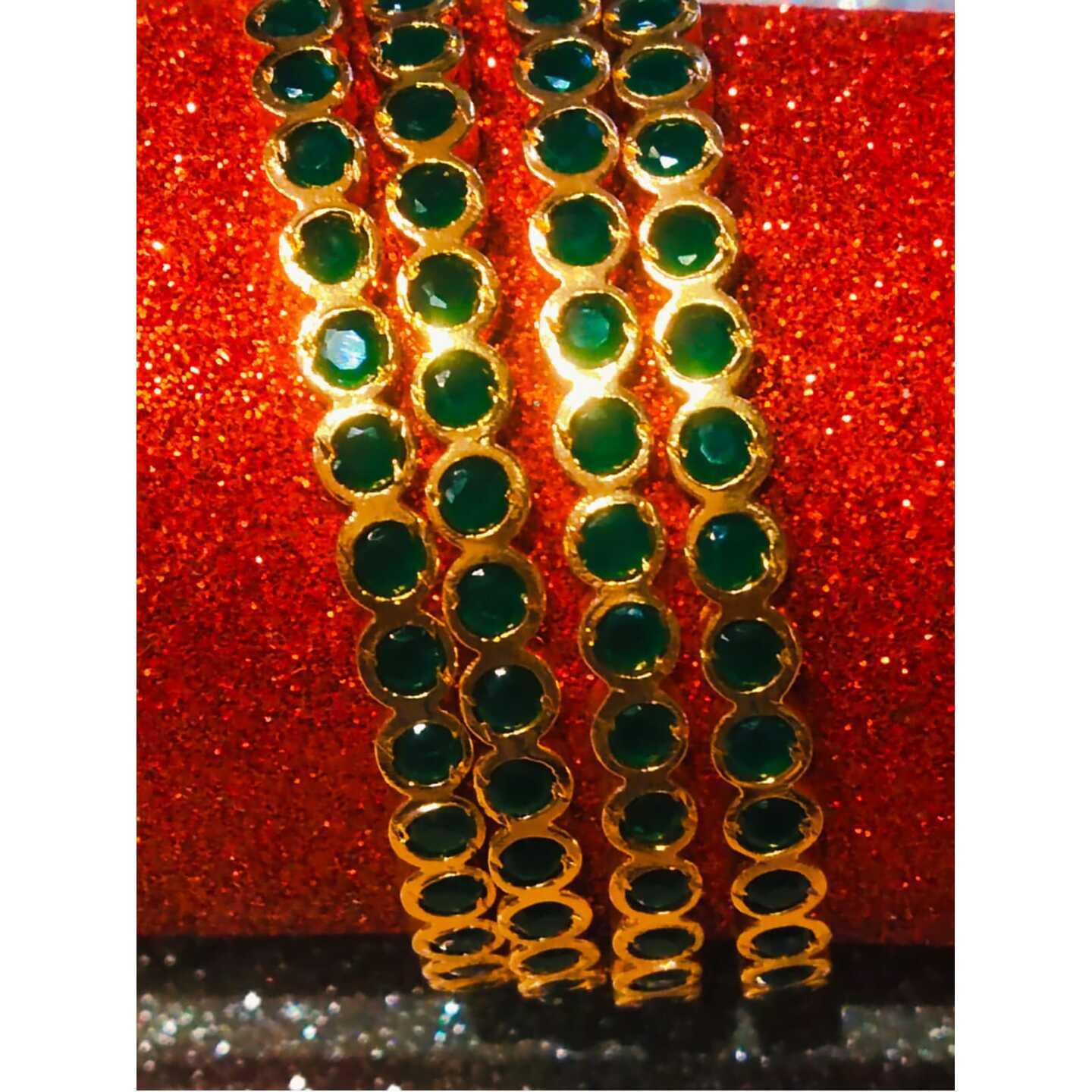 Green Panchloha Bangles – Set of 4 | Auspicious & Elegant