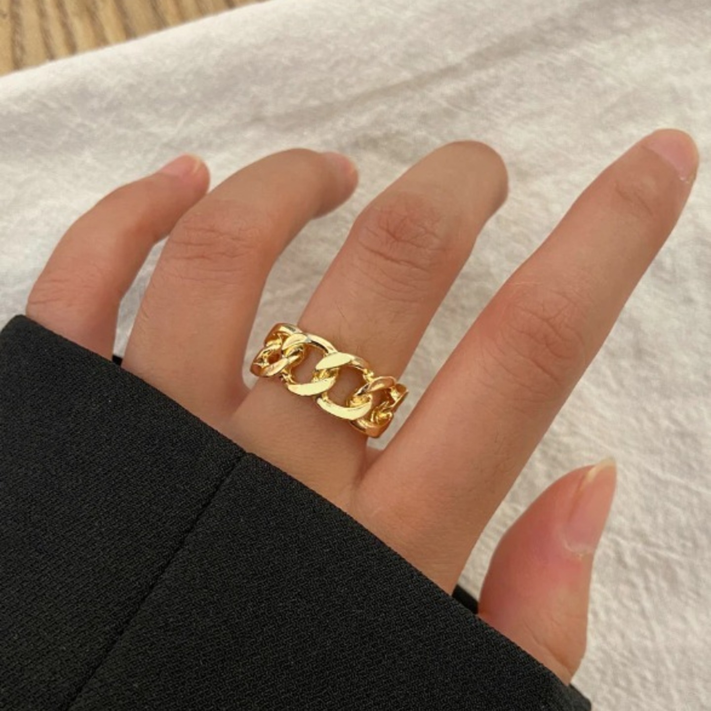 Retro hollow adjustable couple index finger ring hello jewelry