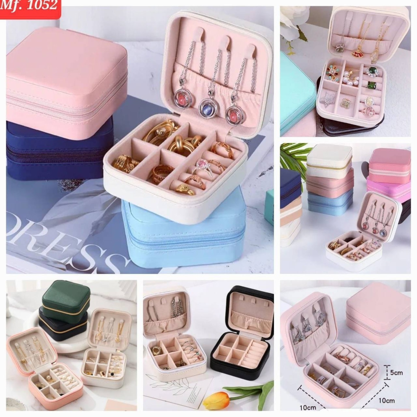 Mini Jewellery Box | Mini PU Travel Jewelery Storage Box | Small Organizer Display Storage Jewellery Case for Ring | Travel Jewelry Box | PU Leather Small Jewelry Box | Portable Jewelry Case | Jewelry Display Organizer for Necklace Earrings Rings | Jewelery Organizer
