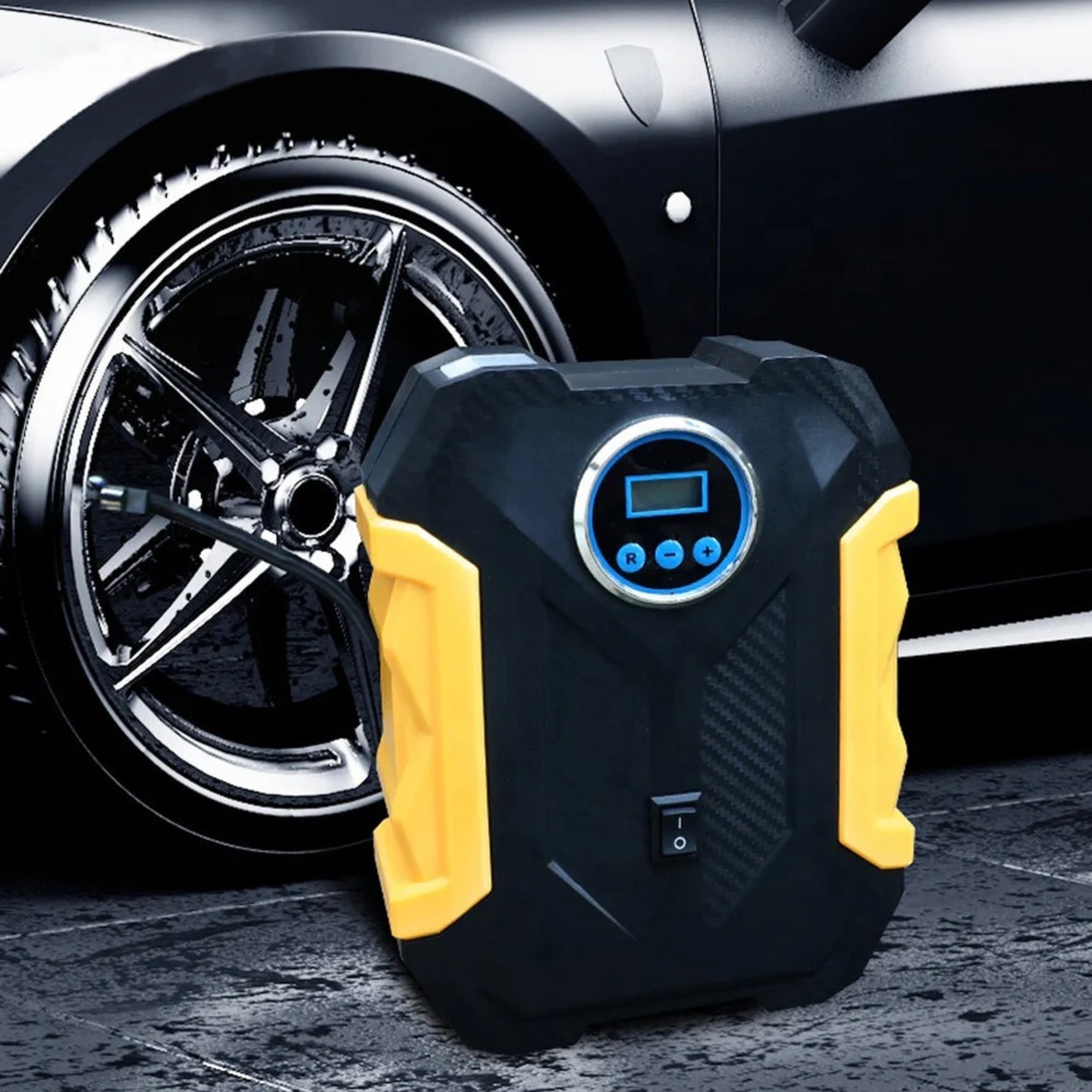 Portable electric car air compressor pump for car and bike tyre 